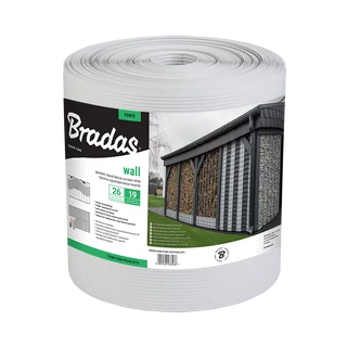 Bradas Kerítés takaró szalag világos szürke, Solid 19cm*26m, 1200 g/m2