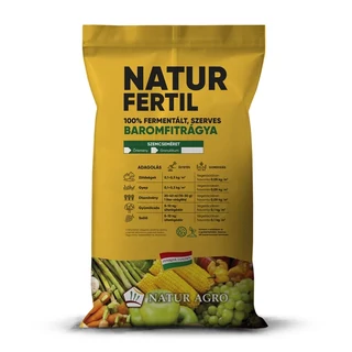Natur FERTIL szerves baromfitrágya, 1-5 mm, 25 l/zsák