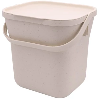 Konyhai komposztáló vödör 8 l, PP, elefántcsontszín H24,6x25,4x21,9 cm