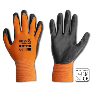 Kesztyű RWNO10 NITROX ORANGE nitril 10