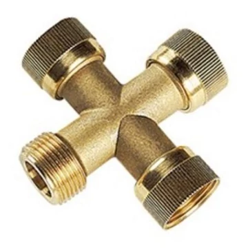 Réz hollanderes kereszt 1" M x F x F x F_PN10, 6db/csoml.