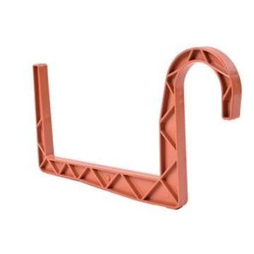 Balkonláda tartó műa. 12 cm terracotta, kerek kampóval