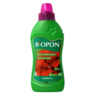 Biopon muskátli tápoldat 0,5l 6 db/karton