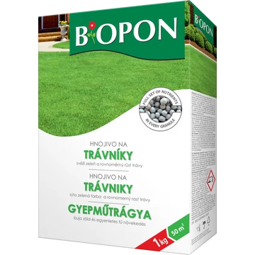 Biopon gyep növénytáp 1 kg, 12 db/karton