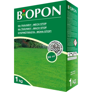 Biopon mohás gyep növénytáp 1 kg, 12 db/karton