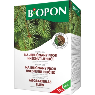 Biopon tűlevelű, fenyő barnulás elleni növénytáp 1 kg, 12 db/karton