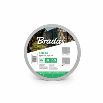 Bradas kerítéstakaró szalag 4,75cm x 35m, 450g/m2, + klipsz 20db, világosszürke 