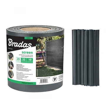 Bradas Kerítéstakaró szalag 19 cm x 35 m, 450 g / m2, antracit