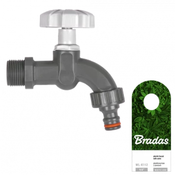 Bradas kerti csap műanyag GZ1/2" csap + csap csatlakozás
