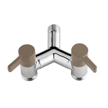 Colortap kerti csap ECO dupla, Y 1/2" - 3/4"x 3/4" - galambszürke