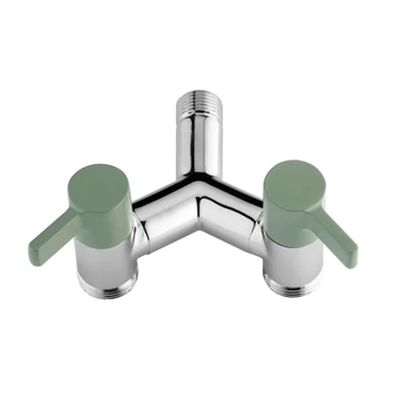 Colortap kerti csap ECO dupla, Y 1/2" - 3/4"x 3/4" - khaki zöld