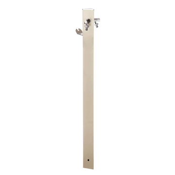 Colortap Kerti kút TRIANGLE 400 - Fehér színű, 2 db csappal, flexibilis bekötőcsővel, tömlőtartóval