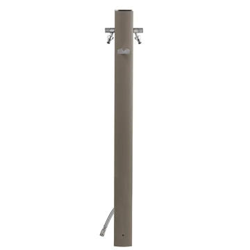 Colortap Kerti kút TOTEM 407 - szürke, 2 db csappal, flexibilis bekötőcsővel, tömlőtartóval