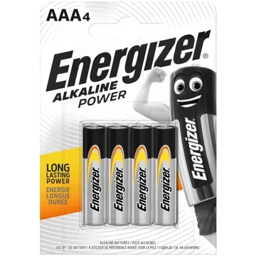 Energizer Alkaline power AAA mikro alkáli elem (LR03) (4db/csom)