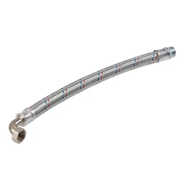 Flexibilis bekötőcső SS 80cm KB1" könyök