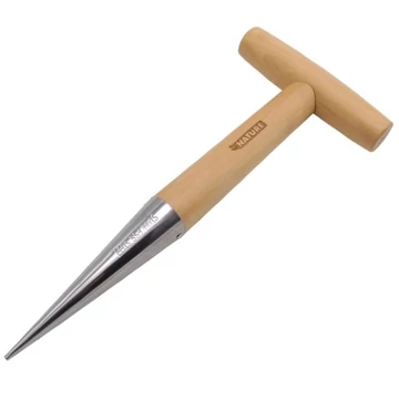 Dugványozó kézi szerszám (3 cm) 410 rozsdamentes acél,FSC  fa nyéllel (H16 cm) - H28 x 11,5 cm