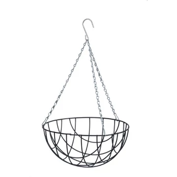 Virágtartó függőkosár kerek 30cm, szürke /12db/karton