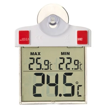 Digitális hőmérő ablakba min-max, 1db/karton, 17x11x3,5cm