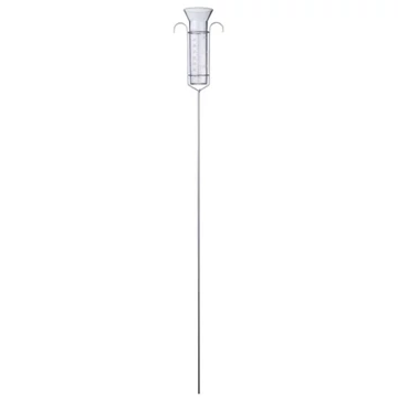 Esőszintmérő, leszúrható fém vázzal (94 cm), 18 cm műanyag vízgyűjtővel