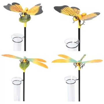 Esőszintmérő leszúróval, szitakötő, pillangó forma