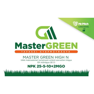 Master Green High N gyeptrágya 20kg (25-05-10+2MgO+S) 2-3 hónap