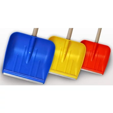 Hólapát műanyag színes 38 cm alumínium élvédővel, nyéllel