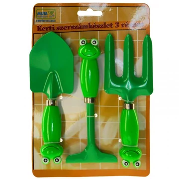 Kerti gyerek szerszámkészlet 3 részes (békás)