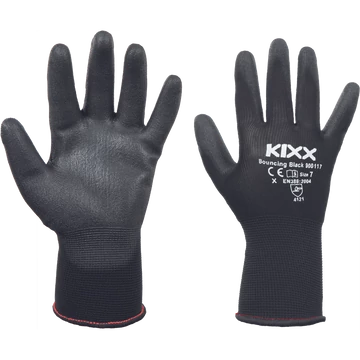 BOUNCING BLACK kesztyű nylon P fekete 9 méret 12 pár/karton