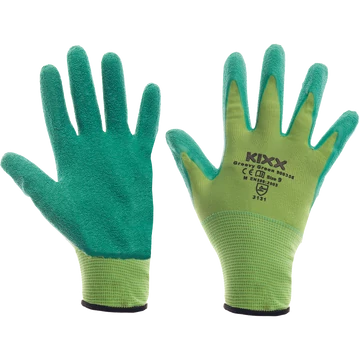 GROOVY GREEN kesztyű nylon latex zöld 9 méret12 pár/karton-432050