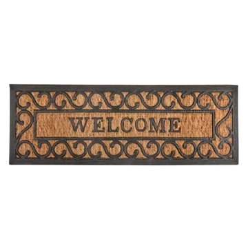 Kókuszrost lábtörlő  welcome felirattal 75x25cm