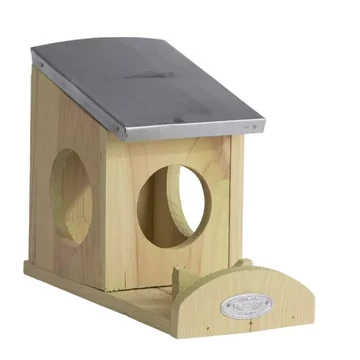 Mókusház cink tetővel, eleség tartóval 18cm