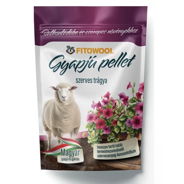 Fitowool gyapjú pellet balkonládába és cserepes növényekhez 250g (36db/krt)