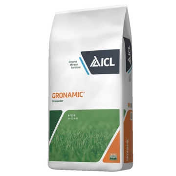 ICL Gronamic Preseeder szerves-ásványi műtrágya 25kg, 8-12-8+6CaO+2,5MgO/40db raklap