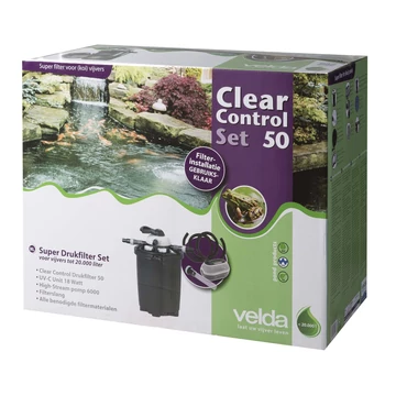 Velda Clear Control 50 nyomás alatti szűrő szett (CC50+UV-C18W+HS 6 000 pumpa) 20 m3 vízhez