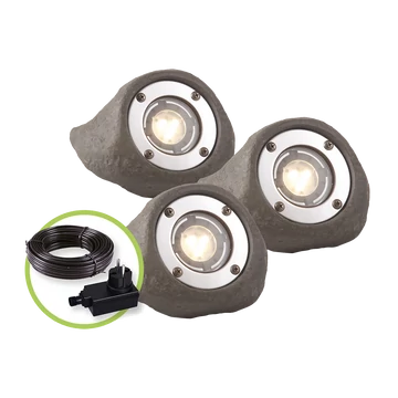 Garden Lights Lapis szett, 3 spotlámpa + trafó + vezeték IP68