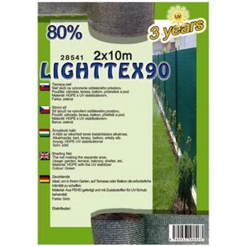 Árnyékoló háló LIGHTTEX90 2x10m zöld 80%/6db-kart.