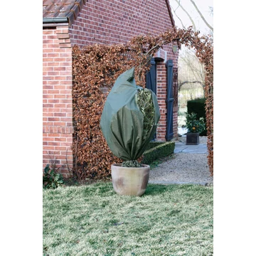 Téli takarófólia zipzárral, zöld,átm. D:1,5m, 200cmx236cm 70g/m2/ fátyolfólia