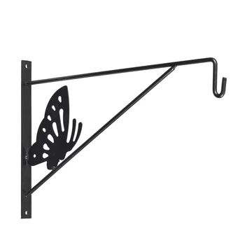Fali virágtartó kar 24x35cm antracit pillangómintás /10db/karton
