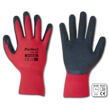 Kesztyű  RWPGRD9 PERFECT GRIP RED latex 9" 24db/kart.