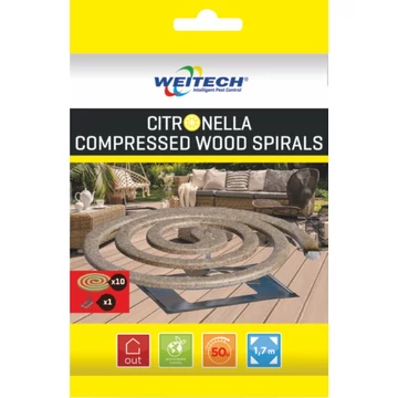 Weitech Citronellás szúnyogirtó spirál (10db+1 tartó) (20db/krt)