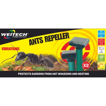Weitech ultrahangos, rezgő hangya riasztó 2 db/csom  (6db/krt)