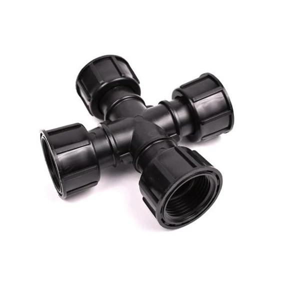 Hollanderes kereszt 1x1x1x1" BBBB PXT fekete, 10 db/cs, 80 db/doboz
