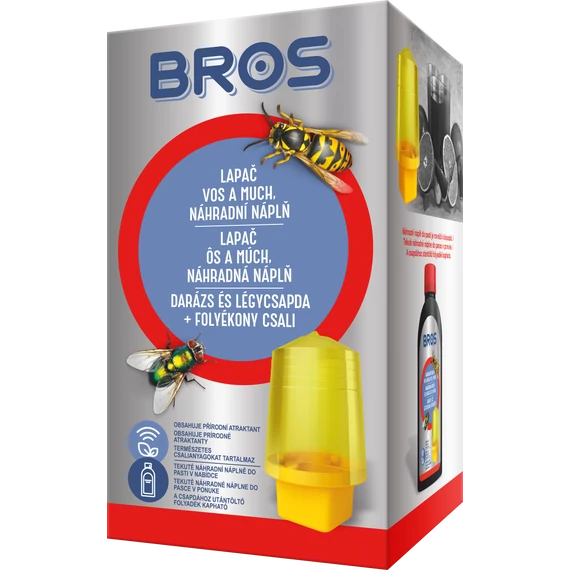 Bros Darázs és légy csapda + folyékony csali 10 db/karton