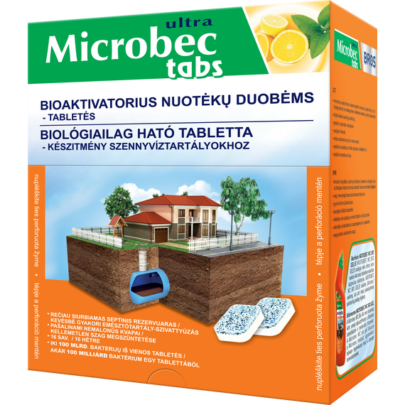 Bros Microbec tabletta 20g/ tabletta, 1 doboz 16 db tablettát tartalmaz (192 db/karton)