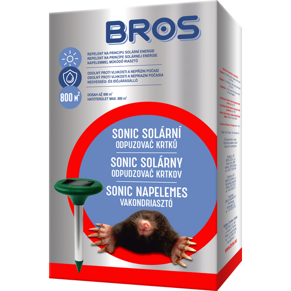 Bros Napelemes vakondriasztó Sonic 6 db/karton