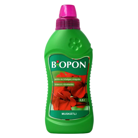 Biopon muskátli tápoldat 0,5l 6 db/karton