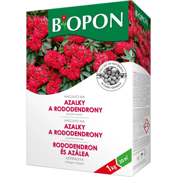 Biopon rhododendron,azálea növénytáp 1 kg, 12 db/karton