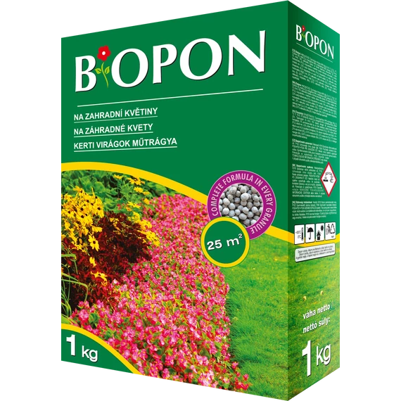 Biopon kerti virág növénytáp 1 kg, 12 db / karton