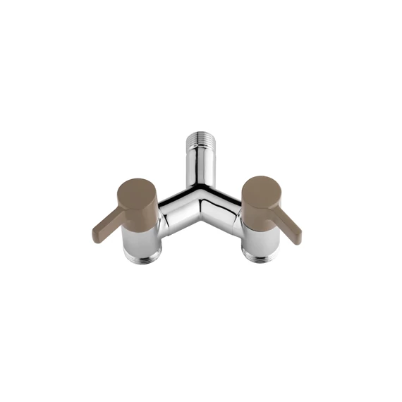 Colortap kerti csap ECO dupla, Y 1/2" - 3/4"x 3/4" - galambszürke