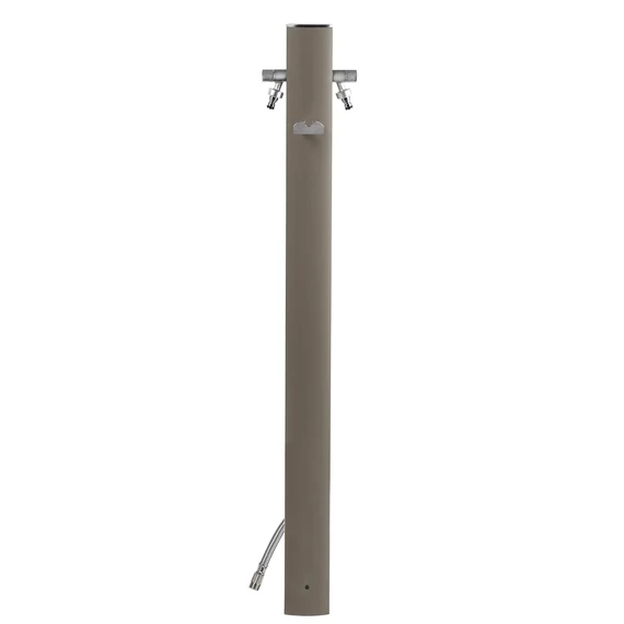Colortap Kerti kút TOTEM 407 - szürke, 2 db csappal, flexibilis bekötőcsővel, tömlőtartóval